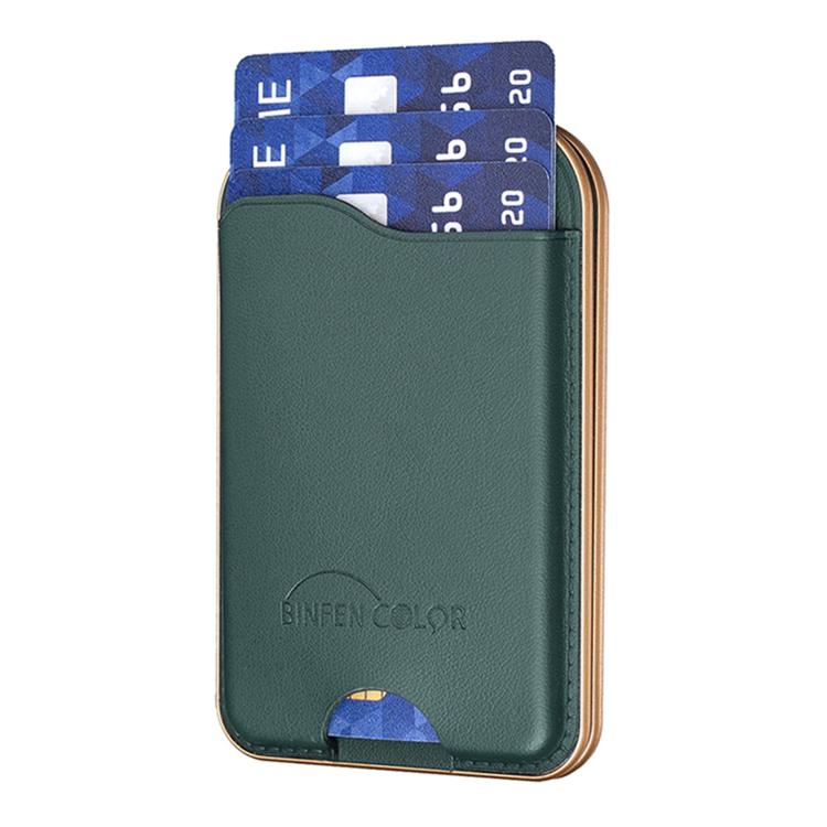 BFK47 Metal Hinge Mirror Magnetic Leather Card Bag with Stand Function