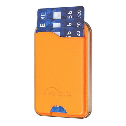 BFK47 Metal Hinge Mirror Magnetic Leather Card Bag with Stand Function