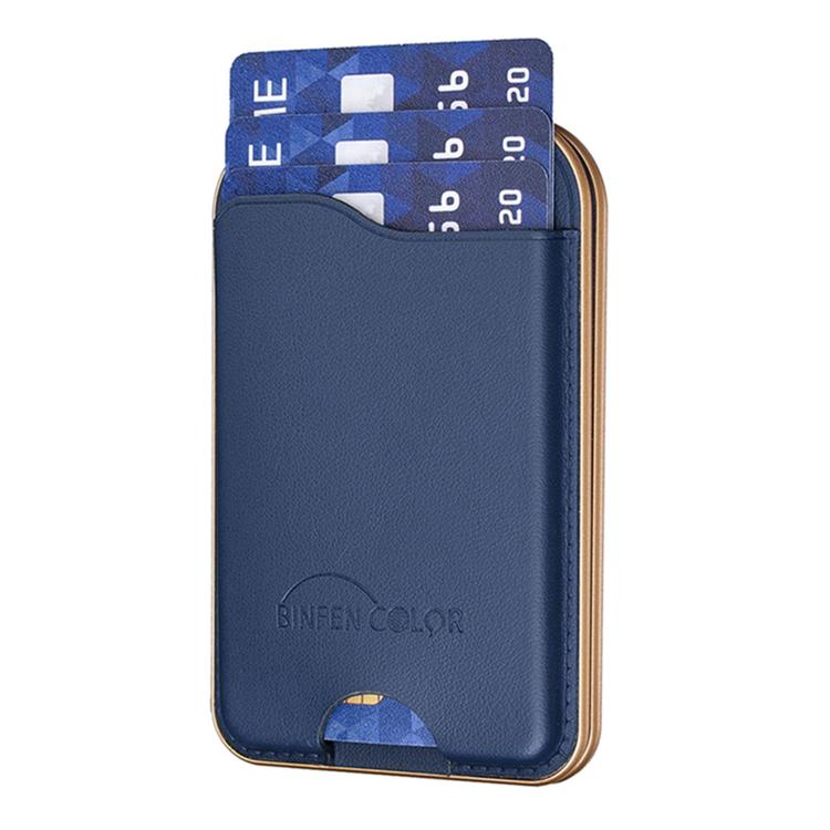 BFK47 Metal Hinge Mirror Magnetic Leather Card Bag with Stand Function