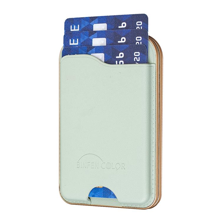 BFK47 Metal Hinge Mirror Magnetic Leather Card Bag with Stand Function