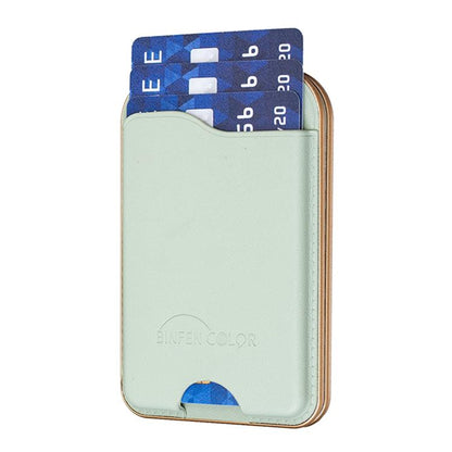 BFK47 Metal Hinge Mirror Magnetic Leather Card Bag with Stand Function