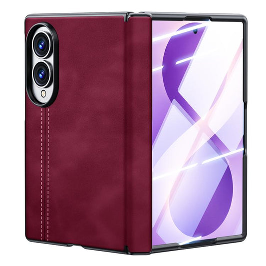 Sheepskin Texture Hinge Protective Phone Case, For Galaxy Z Fold8 5G