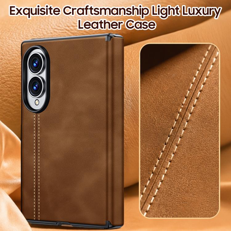 Sheepskin Texture Hinge Protective Phone Case, For Galaxy Z Fold8 5G