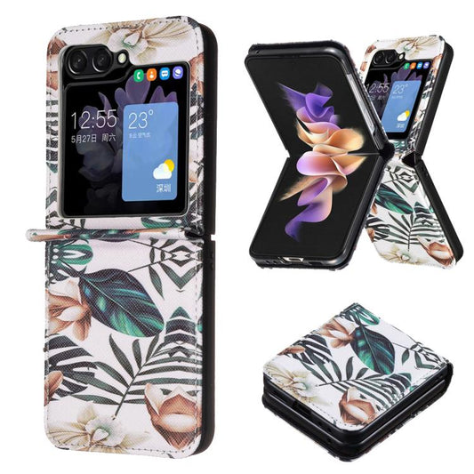 Colored Drawing Leather Phone Case, For Galaxy Z Flip8 5G