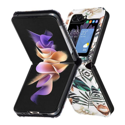 Colored Drawing Leather Phone Case, For Galaxy Z Flip8 5G