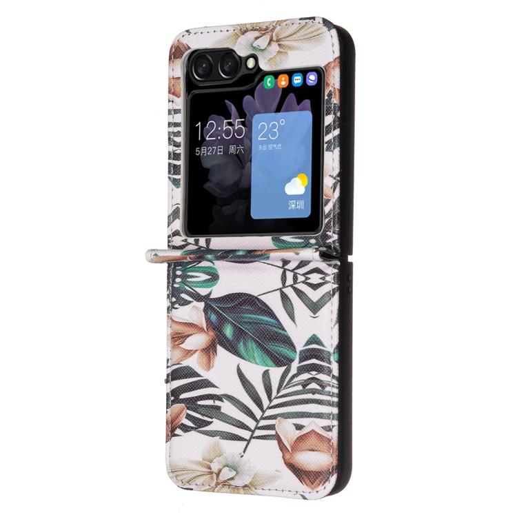 Colored Drawing Leather Phone Case, For Galaxy Z Flip8 5G