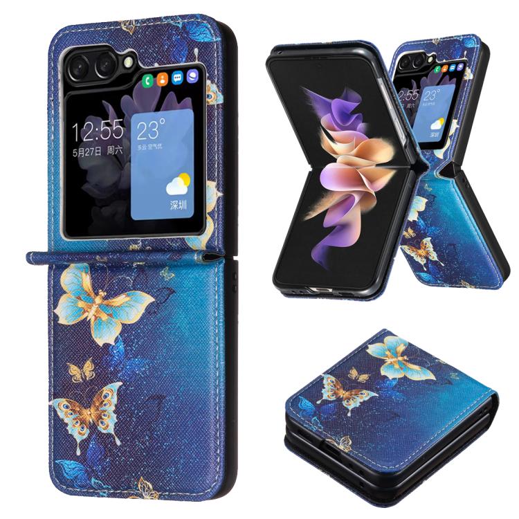 Colored Drawing Leather Phone Case, For Galaxy Z Flip8 5G