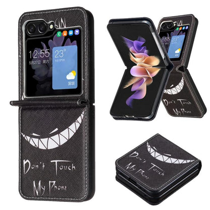 Colored Drawing Leather Phone Case, For Galaxy Z Flip8 5G