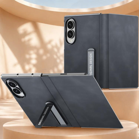 Sheepskin Suede Texture Kickstand Protective Phone Case, For Galaxy Z Fold8 5G