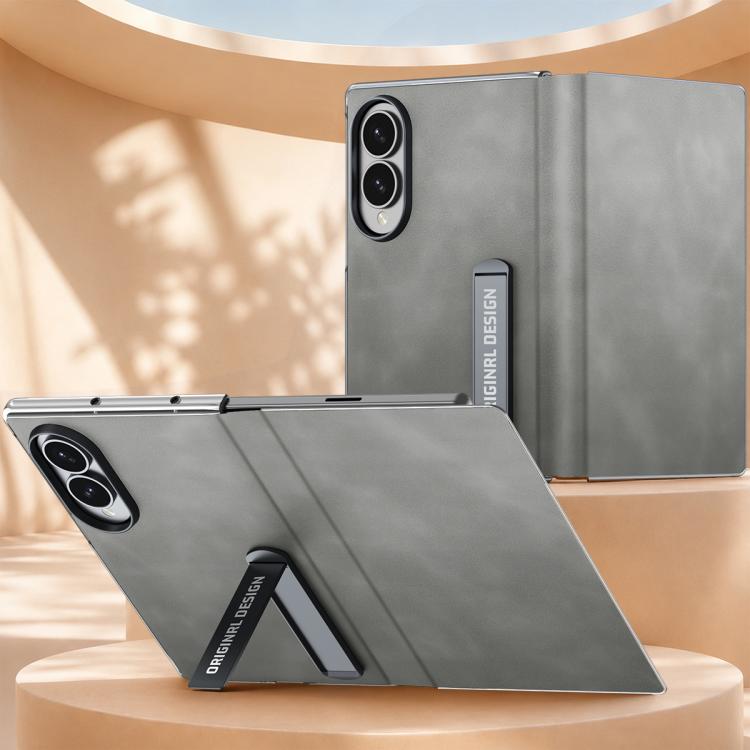 Sheepskin Suede Texture Kickstand Protective Phone Case, For Galaxy Z Fold8 5G