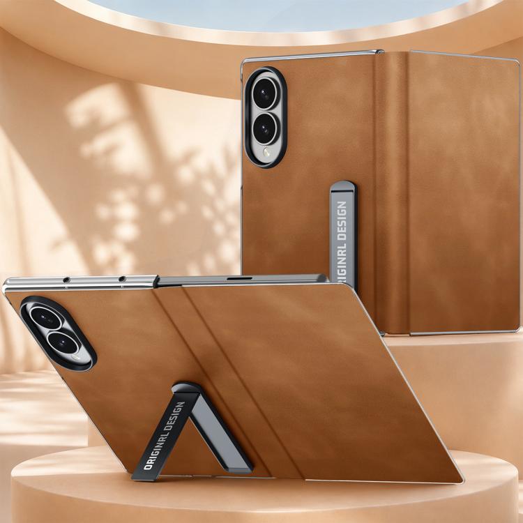 Sheepskin Suede Texture Kickstand Protective Phone Case, For Galaxy Z Fold8 5G