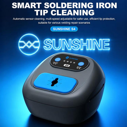 SUNSHINE S4 Adjustable Speed Automatic Soldering Iron Tip Cleaner, Plug: US Plug, US Plug