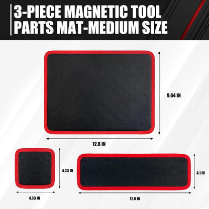 Vegan Leather Magnetic Tools Storage Pad, Small, Medium, Large, 3 Pcs