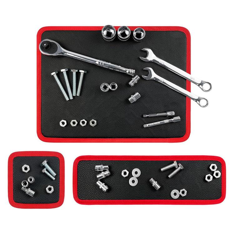 Vegan Leather Magnetic Tools Storage Pad, Small, Medium, Large, 3 Pcs