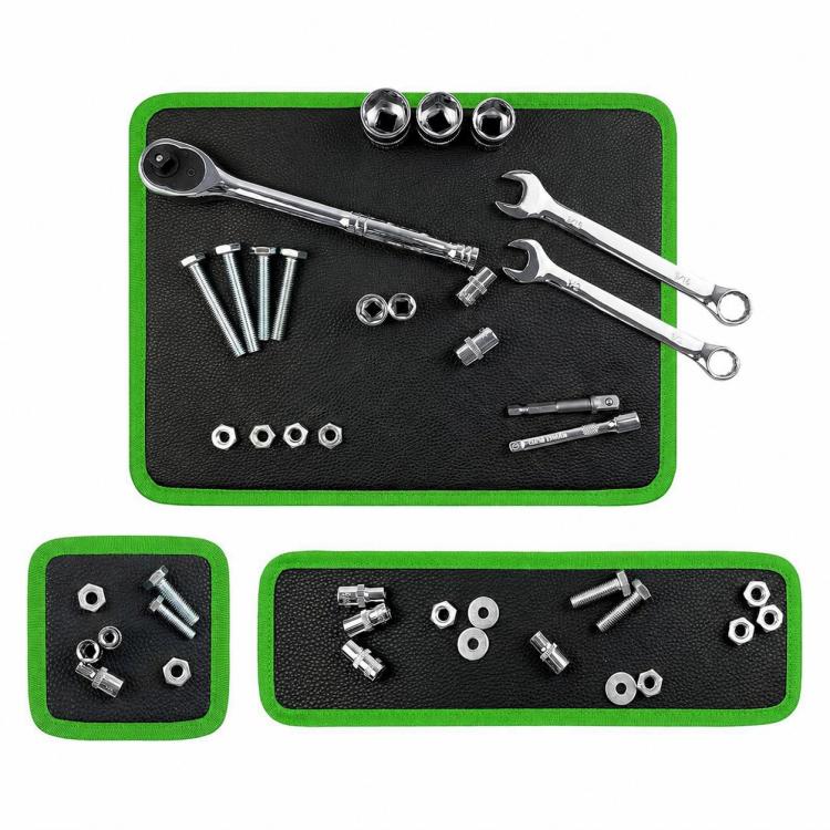 Vegan Leather Magnetic Tools Storage Pad, Small, Medium, Large, 3 Pcs
