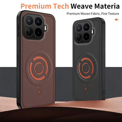 WANLONFENG Tech Fabric Texture Magnetic PC Hybrid TPU Phone Case, For Xiaomi 17T Pro 5G, For Xiaomi 17T 5G