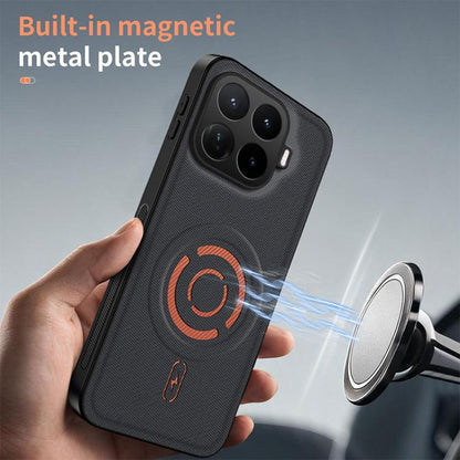 WANLONFENG Tech Fabric Texture Magnetic PC Hybrid TPU Phone Case, For Xiaomi 17T Pro 5G, For Xiaomi 17T 5G