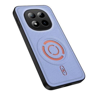 WANLONFENG Tech Fabric Texture Magnetic PC Hybrid TPU Phone Case, For Redmi A7 Pro 4G 171mm, For Redmi Note 15 Pro+ 5G Global 163.3mm, For Redmi Note 15 Pro 5G Global 163.6mm, For Redmi Note 15 5G Global 164mm