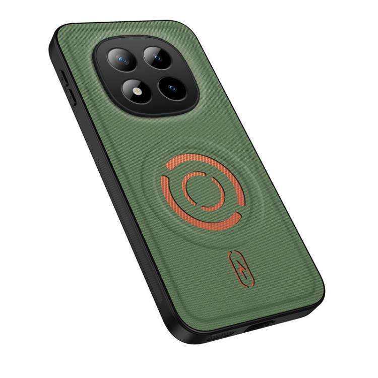 WANLONFENG Tech Fabric Texture Magnetic PC Hybrid TPU Phone Case, For Redmi A7 Pro 4G 171mm, For Redmi Note 15 Pro+ 5G Global 163.3mm, For Redmi Note 15 Pro 5G Global 163.6mm, For Redmi Note 15 5G Global 164mm