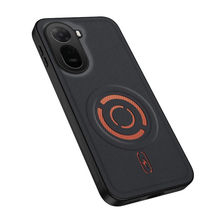 WANLONFENG Tech Fabric Texture Magnetic PC Hybrid TPU Phone Case, For Redmi A7 Pro 4G 171mm, For Redmi Note 15 Pro+ 5G Global 163.3mm, For Redmi Note 15 Pro 5G Global 163.6mm, For Redmi Note 15 5G Global 164mm