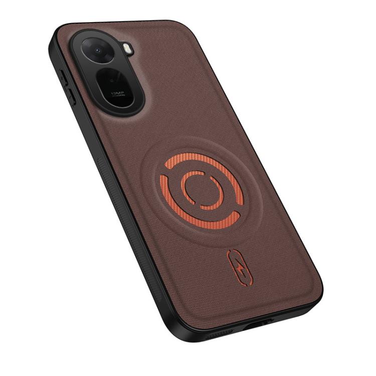 WANLONFENG Tech Fabric Texture Magnetic PC Hybrid TPU Phone Case, For Redmi A7 Pro 4G 171mm, For Redmi Note 15 Pro+ 5G Global 163.3mm, For Redmi Note 15 Pro 5G Global 163.6mm, For Redmi Note 15 5G Global 164mm