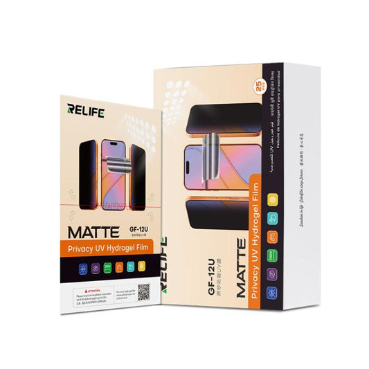 RELIFE GF-12U Tempered Privacy Matte UV Film with UV Curing LED Lamp