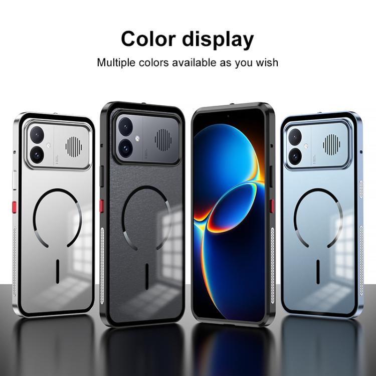 Single-sided Snap Buckle Metal Frame Frosted MagSafe Phone Case, For Redmi K90 Max / K90 Ultra