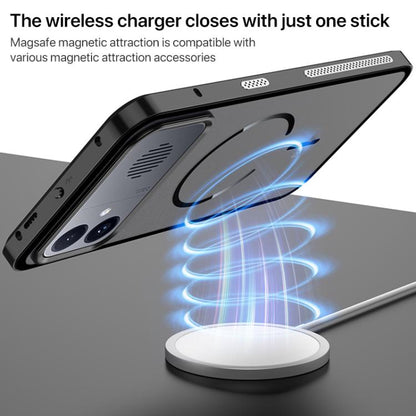 Single-sided Snap Buckle Metal Frame Frosted MagSafe Phone Case, For Redmi K90 Max / K90 Ultra