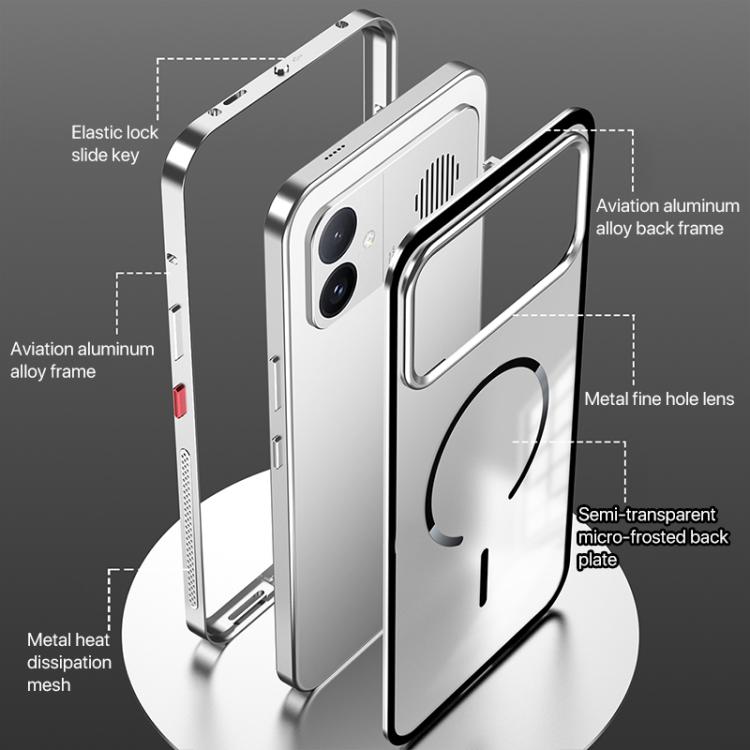 Single-sided Snap Buckle Metal Frame Frosted MagSafe Phone Case, For Redmi K90 Max / K90 Ultra