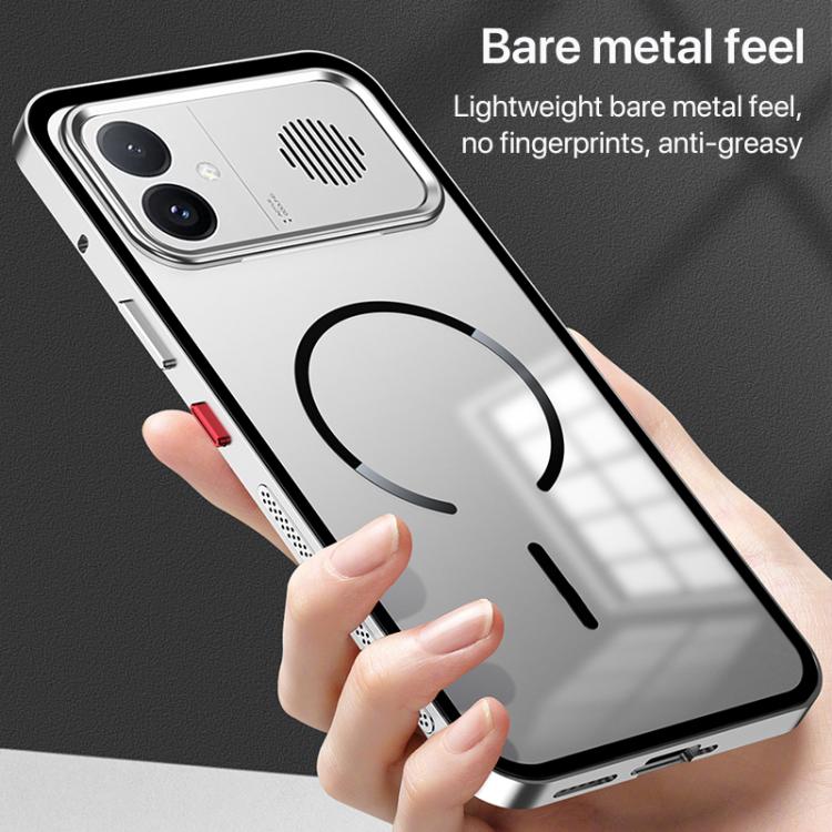 Single-sided Snap Buckle Metal Frame Frosted MagSafe Phone Case, For Redmi K90 Max / K90 Ultra