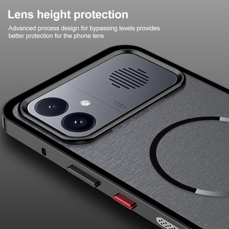 Single-sided Snap Buckle Metal Frame Frosted MagSafe Phone Case, For Redmi K90 Max / K90 Ultra