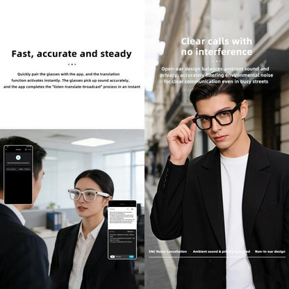 V03 Pro Smart AI Glasses with 8MP HD Camera, Video Recording WiFi Transmission, Al Smart Voice Assistant, Anti Blue Light Lens, Sunglasses