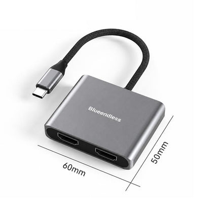 Blueendless HD201 Type-C to Dual HDMI 4K 60Hz Docking Station, HD201