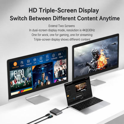 Blueendless HD201 Type-C to Dual HDMI 4K 60Hz Docking Station, HD201