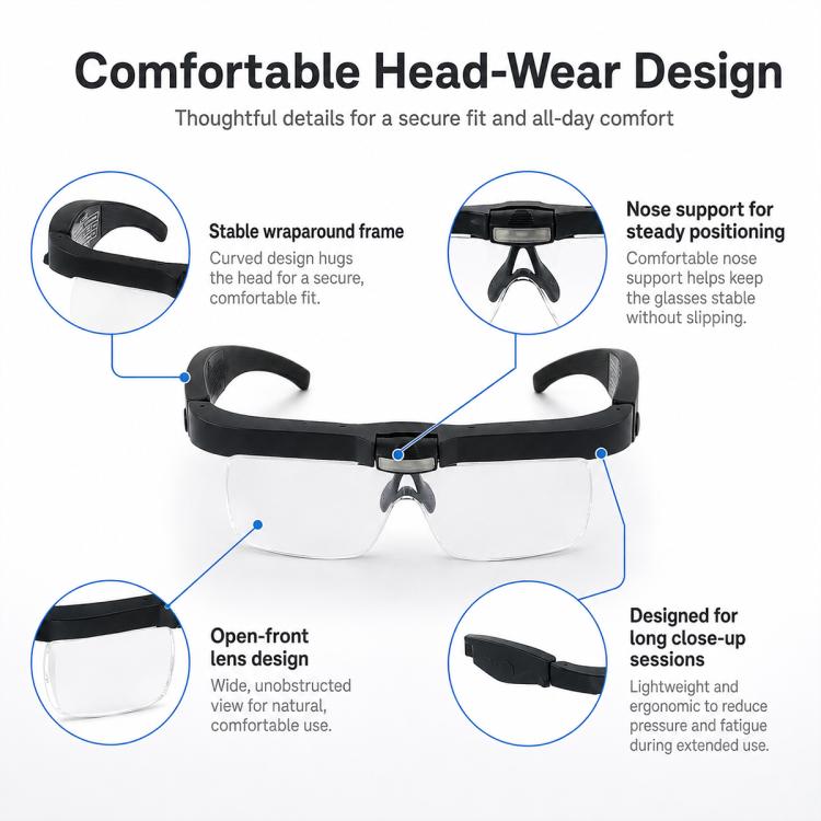 12539DC1 USB Rechargeable Head-Mounted LED Magnifier