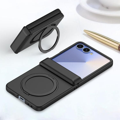 Skin Feel Hinge 360 Rotation Magnetic Ring Holder Phone Case, For Galaxy Z Flip8 5G, For Galaxy Z Flip7 5G