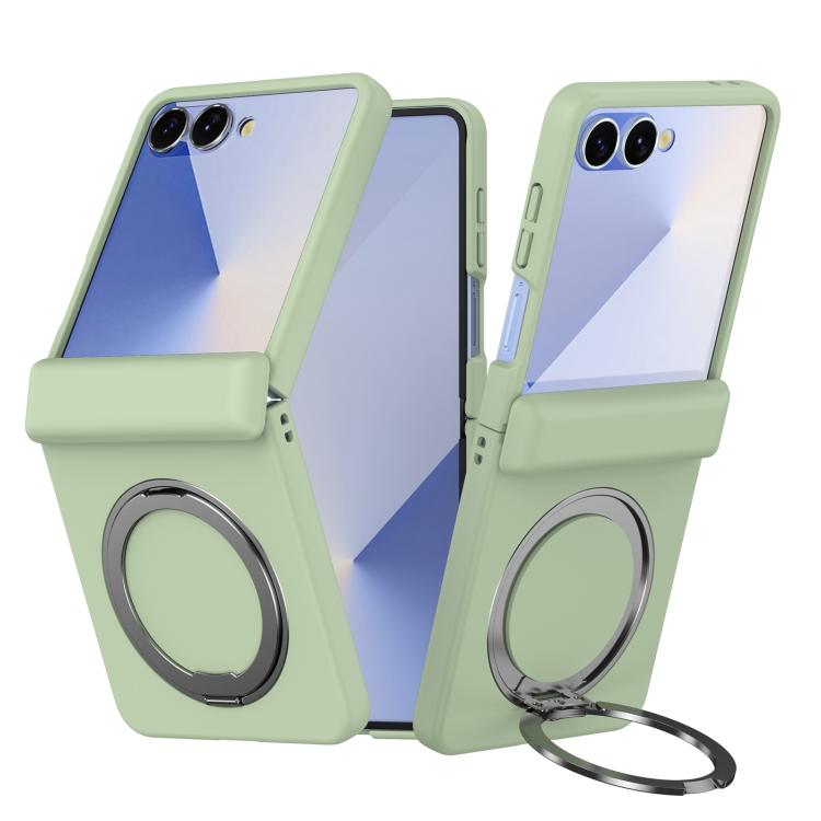Skin Feel Hinge 360 Rotation Magnetic Ring Holder Phone Case, For Galaxy Z Flip8 5G, For Galaxy Z Flip7 5G