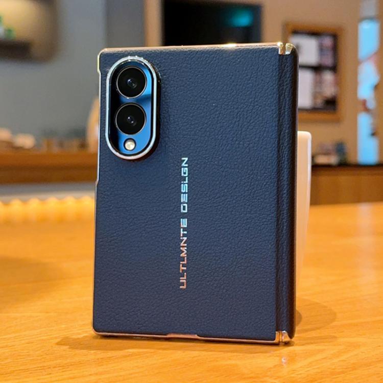 Electroplate Dual-Hinge Litchi Texture Phone Case, For Galaxy Z Fold8 5G, For Galaxy Z Fold8 Ultra 5G, For Galaxy Z Fold7 / W26