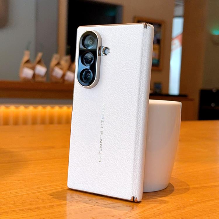 Electroplate Dual-Hinge Litchi Texture Phone Case, For Galaxy Z Fold8 5G, For Galaxy Z Fold8 Ultra 5G, For Galaxy Z Fold7 / W26