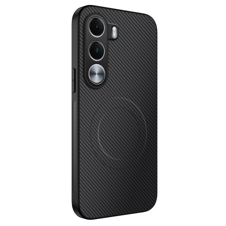 WANLONFENG TQ Series Magnetic Carbon Fiber Texture PC Hybrid TPU Phone Case, For Realme C100i / C100x 4G, For Realme C100 4G, For Realme P4 Power 5G