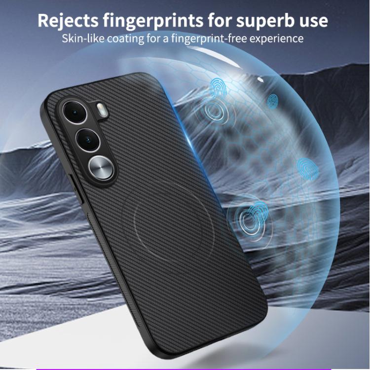 WANLONFENG TQ Series Magnetic Carbon Fiber Texture PC Hybrid TPU Phone Case, For Realme C100i / C100x 4G, For Realme C100 4G, For Realme P4 Power 5G