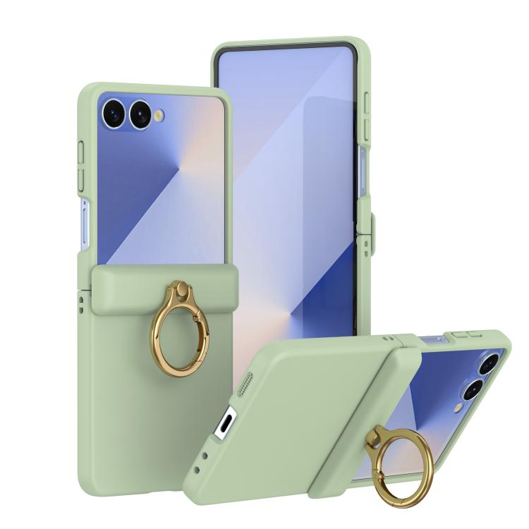 Skin Feel PC Hinge Ring Holder Phone Case, For Galaxy Z Flip8 5G, For Galaxy Z Flip7 5G