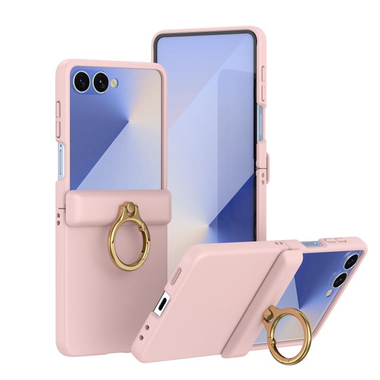 Skin Feel PC Hinge Ring Holder Phone Case, For Galaxy Z Flip8 5G, For Galaxy Z Flip7 5G
