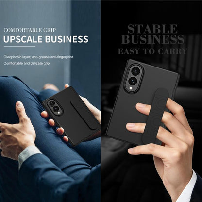 Skin Feel Elastic Wristband Hinge Integrated Film Phone Case, For Galaxy Z Fold8 5G