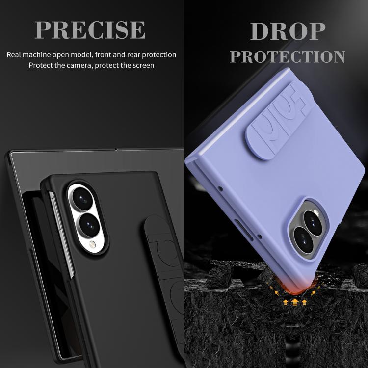 Skin Feel Elastic Wristband Hinge Integrated Film Phone Case, For Galaxy Z Fold8 5G
