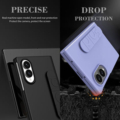 Skin Feel Elastic Wristband Hinge Integrated Film Phone Case, For Galaxy Z Fold8 5G