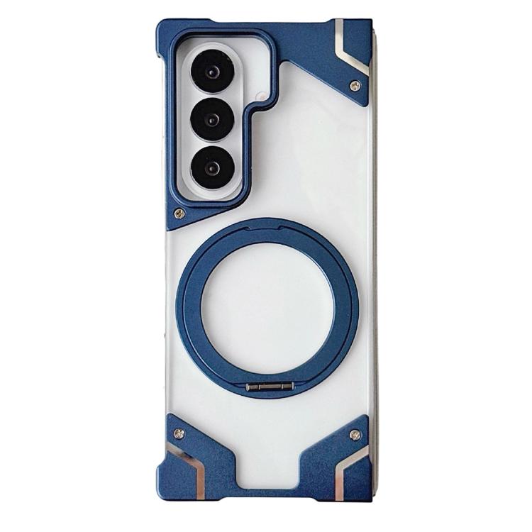Clear PC Armor Frameless Magnetic Holder Phone Case, For Galaxy Z Fold8 Ultra 5G, For Galaxy Z Fold7 5G