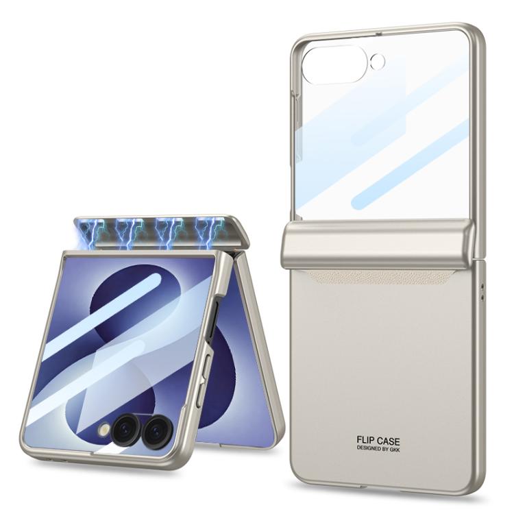 GKK Integrated HD Film Magnetic Full Coverage Flip Phone Case, For Galaxy Z Flip8 5G