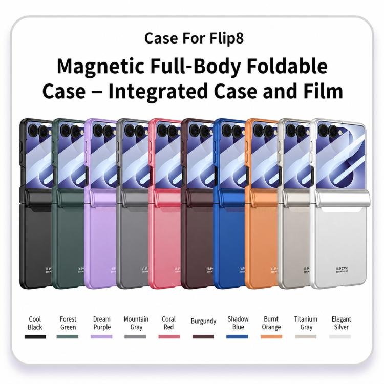 GKK Integrated HD Film Magnetic Full Coverage Flip Phone Case, For Galaxy Z Flip8 5G
