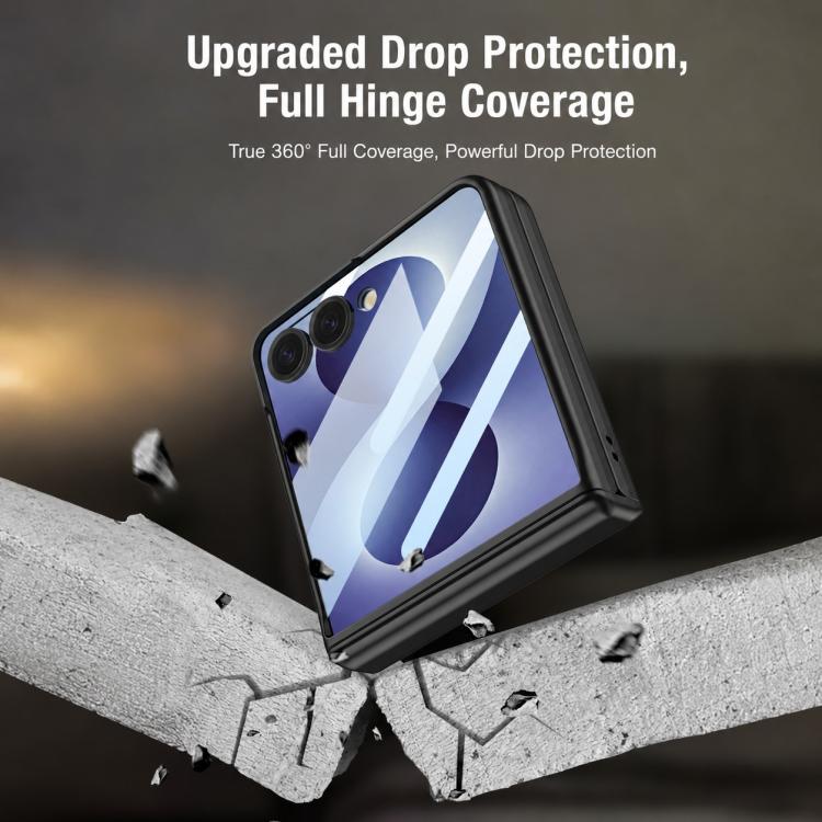 GKK Integrated HD Film Magnetic Full Coverage Flip Phone Case, For Galaxy Z Flip8 5G